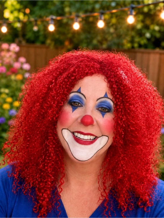 Accessories - Colorful Clown Accessories with Wig, Socks & Tie.